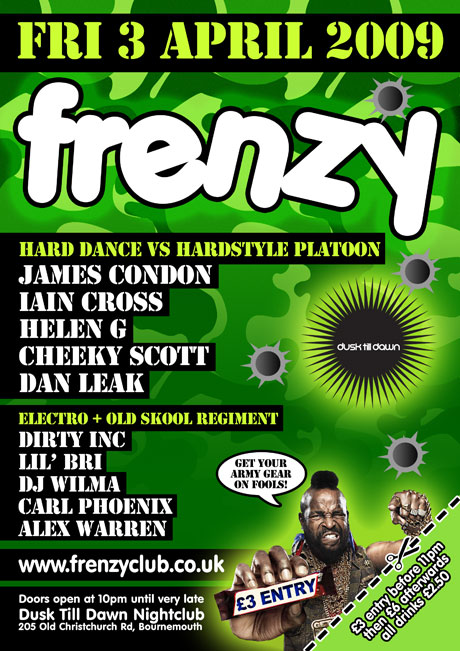 The Frenzy flyer from our Frenzy vs Resonate (Front) 