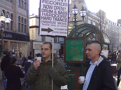 Two likely lad getting the Bournemouth shoppers excited about the re-launch