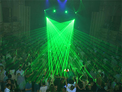 The main room laser show