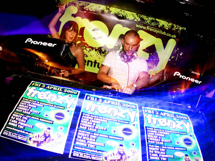 Kym Ayres & Paul King behind the Frenzy decks